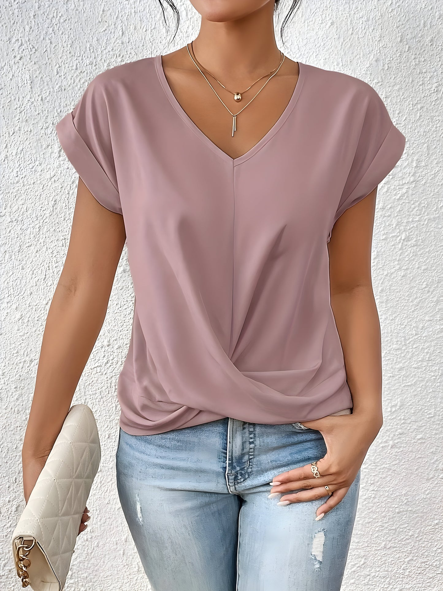 Ziva | Casual T-shirt met V-hals