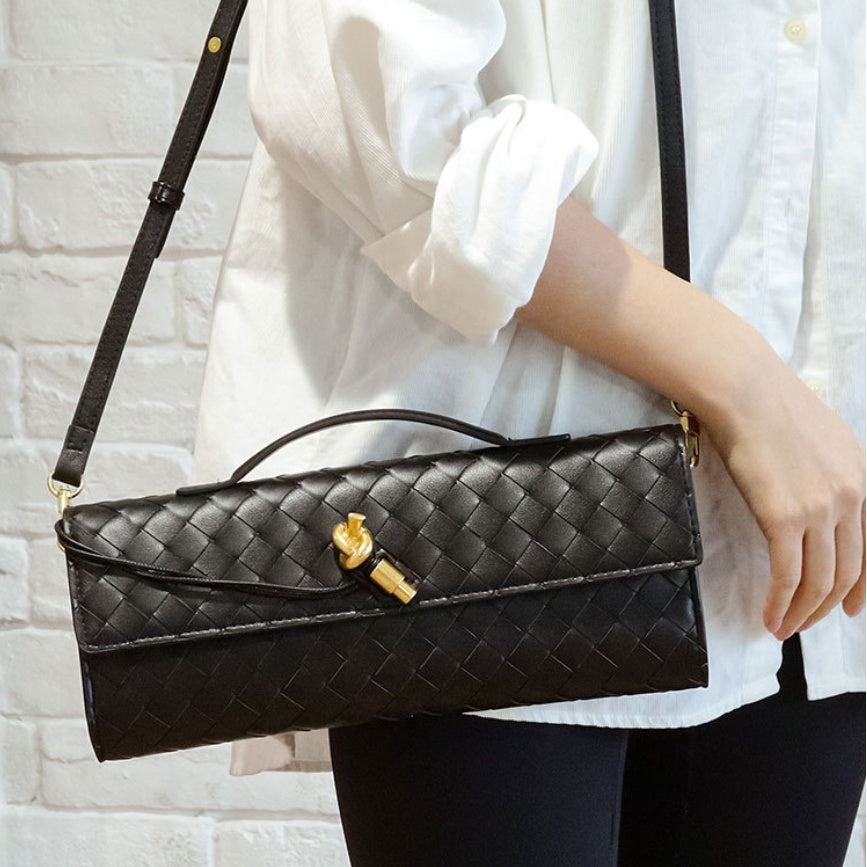 MAISA | Luxe Geweven Schoudertas met Tijdloos Design
