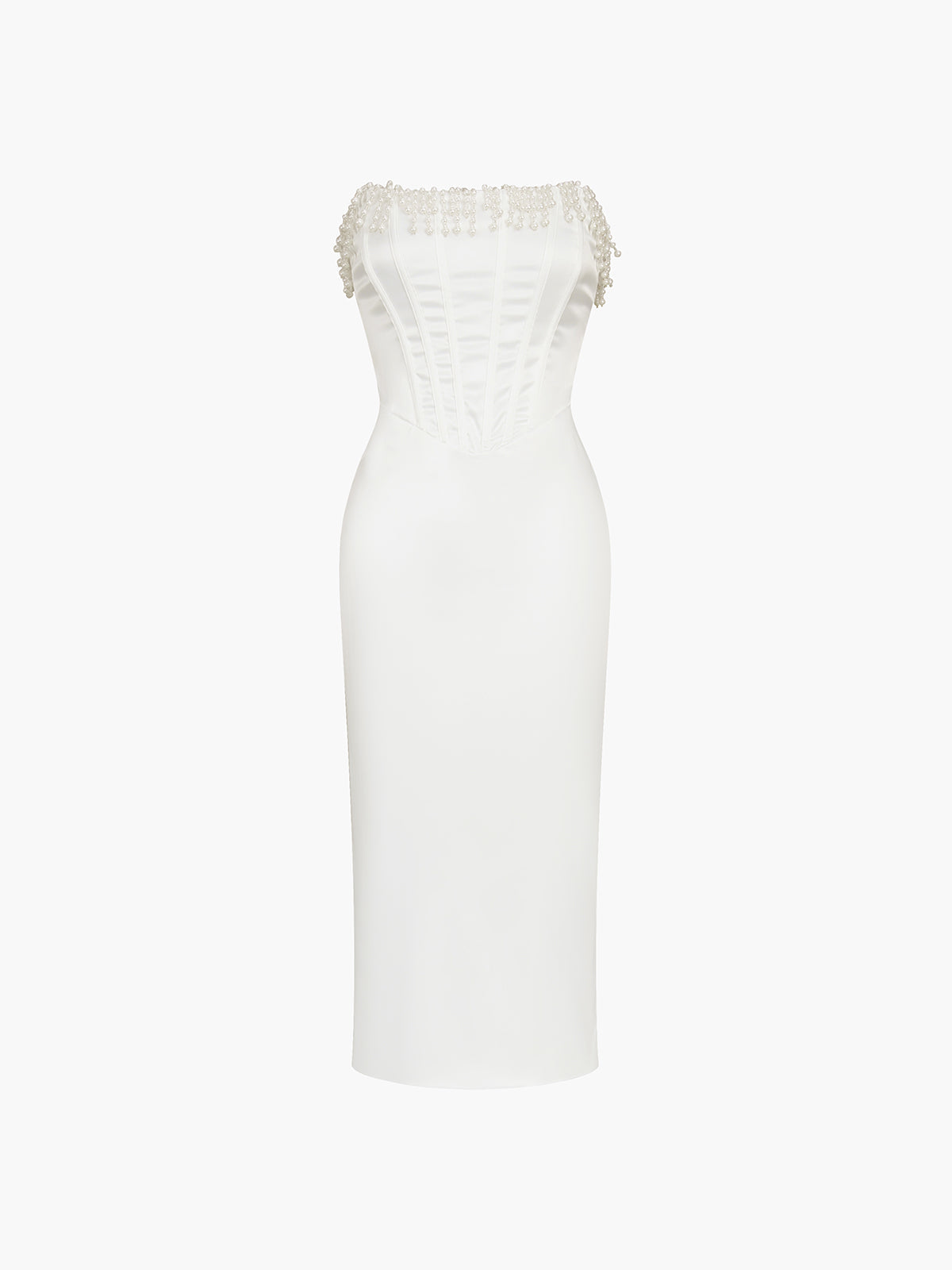 Olivia | Strapless Pearl Dress