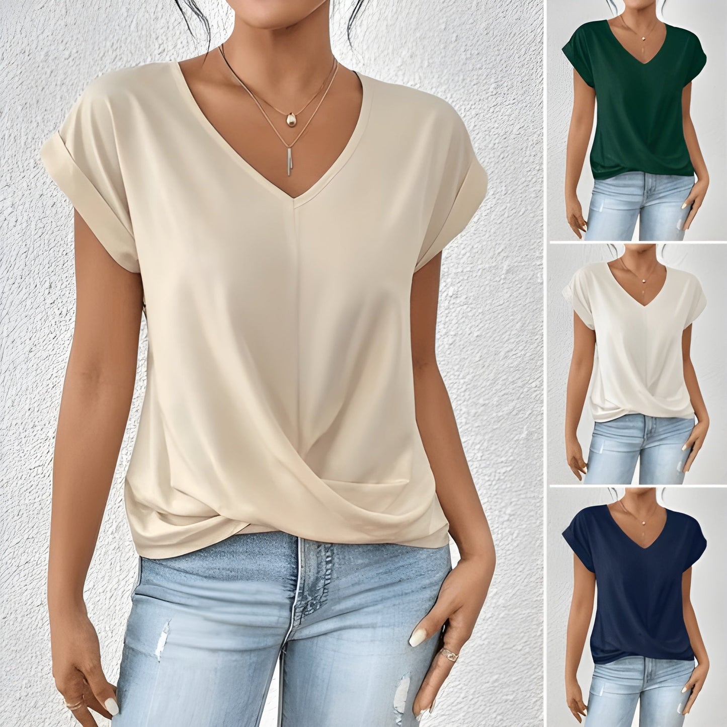 Ziva | Casual T-shirt met V-hals