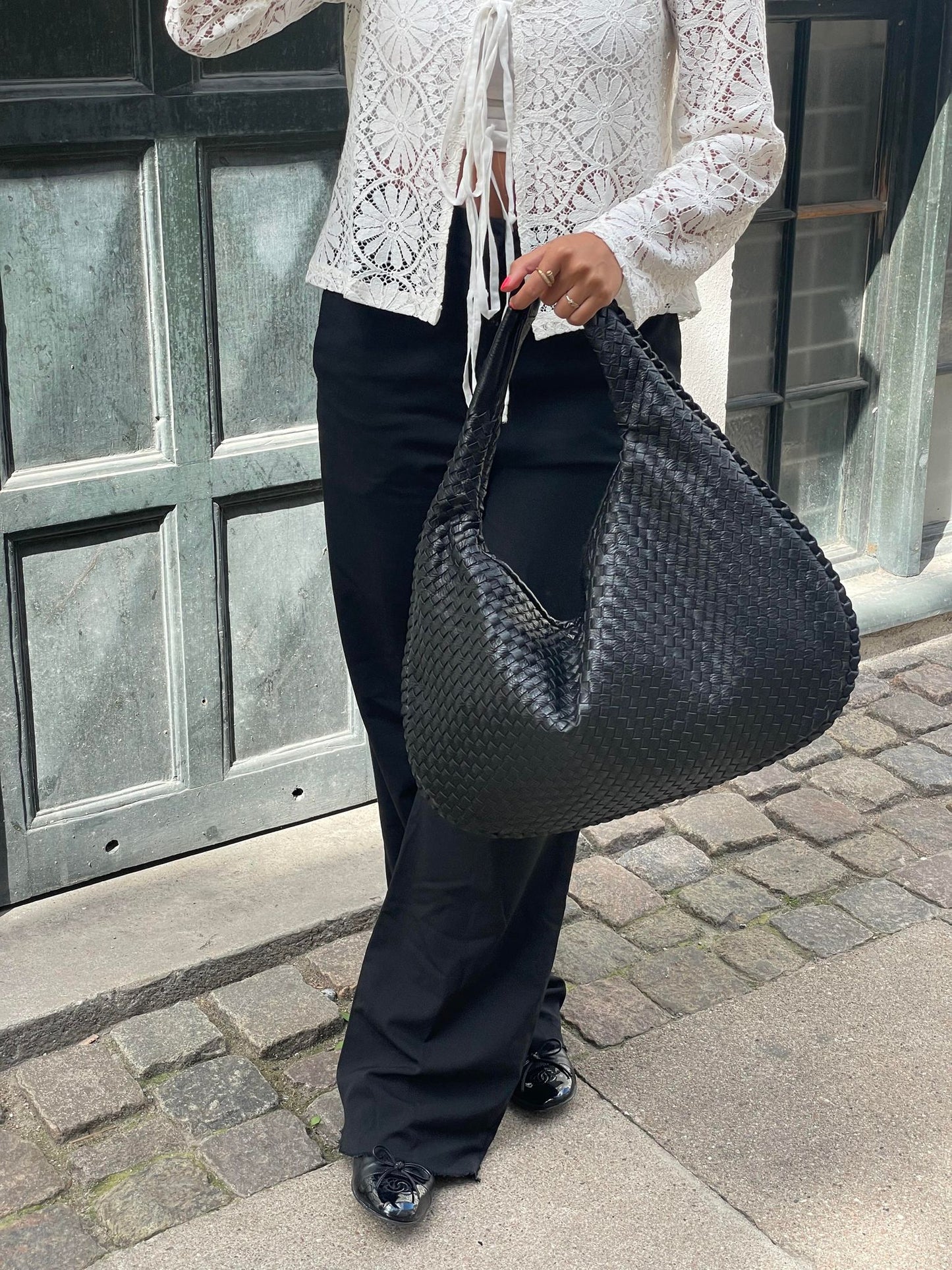 DORIN | Trendy gevlochten handtas