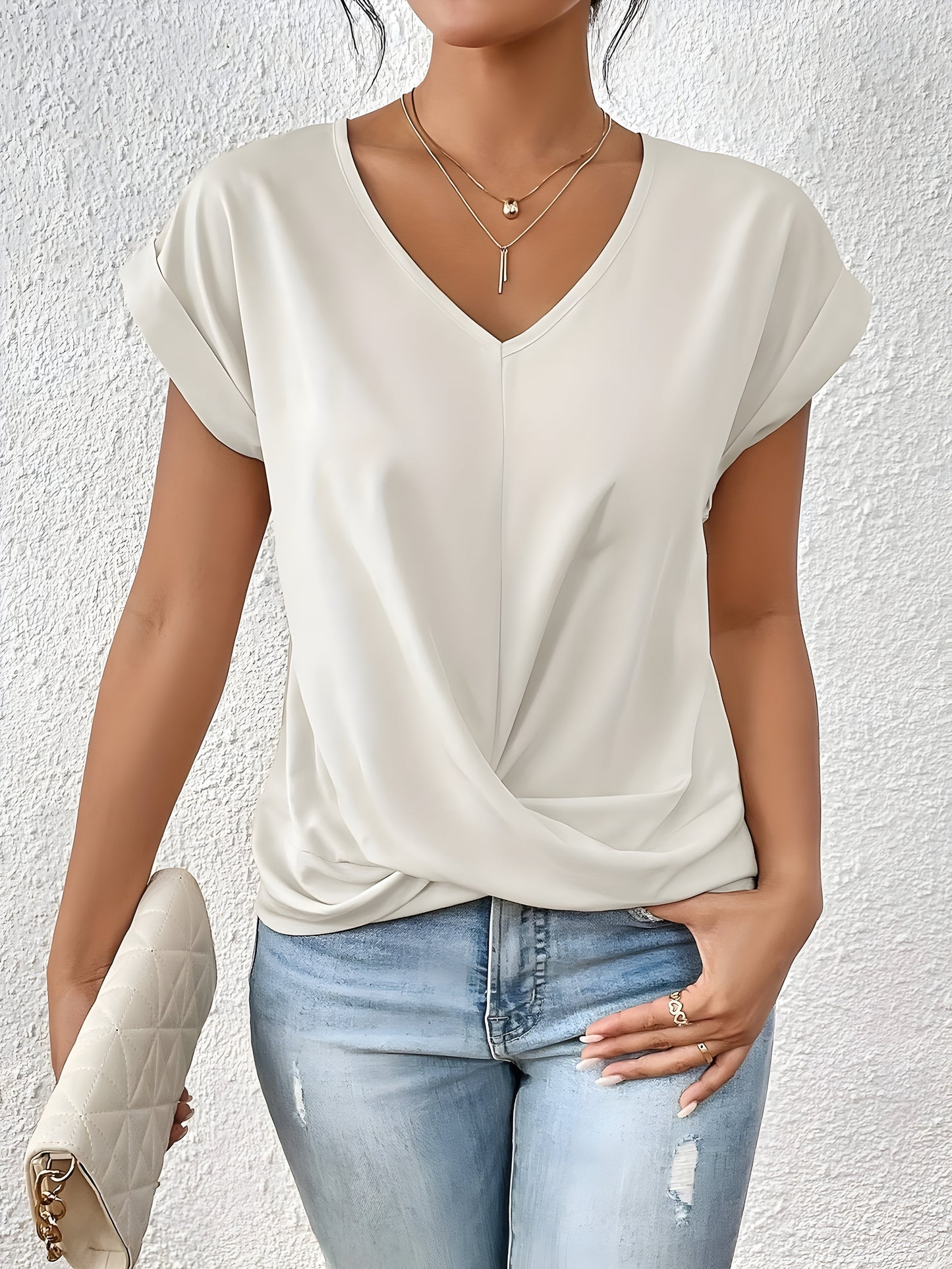 Ziva | Casual T-shirt met V-hals