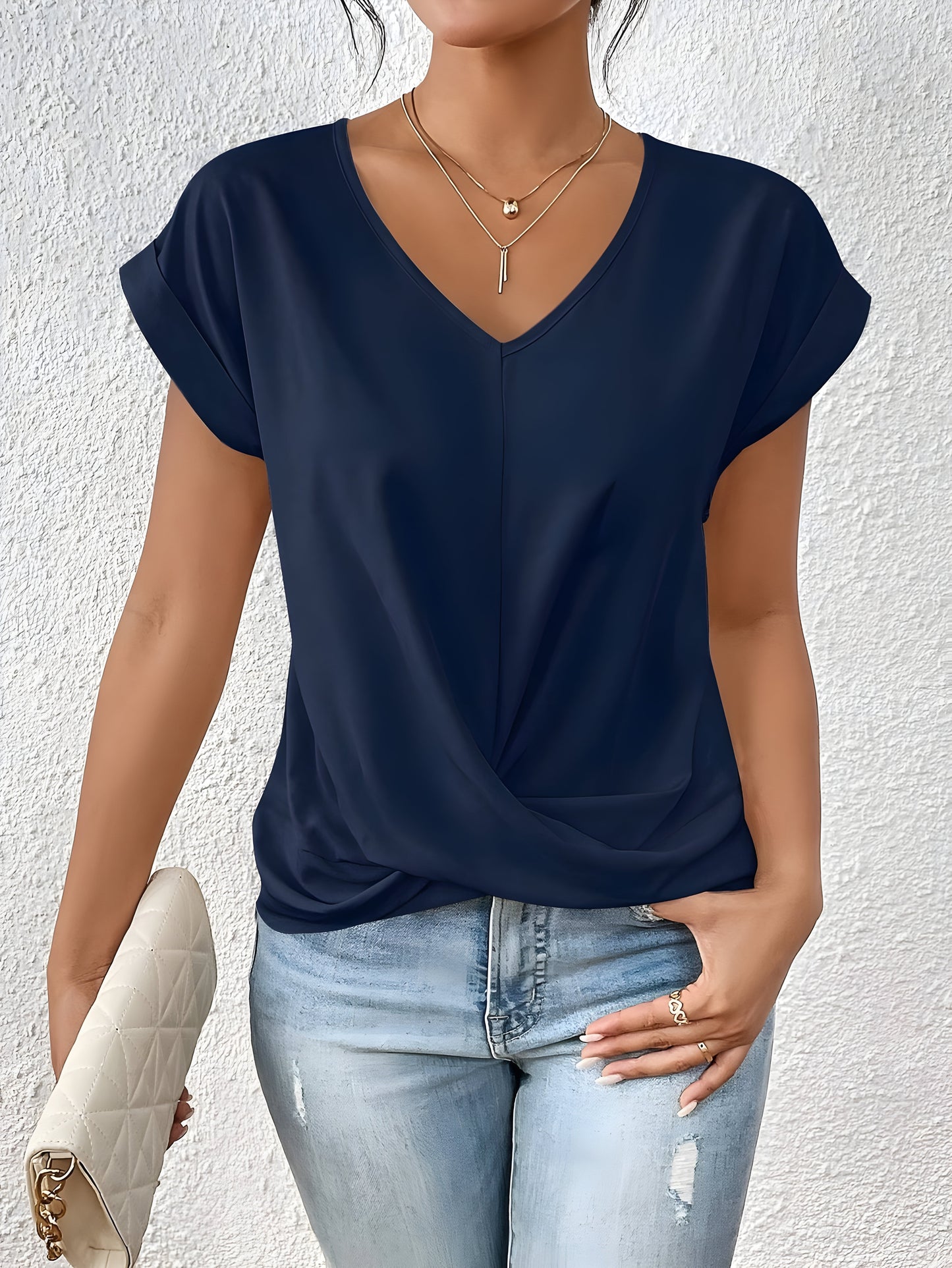 Ziva | Casual T-shirt met V-hals