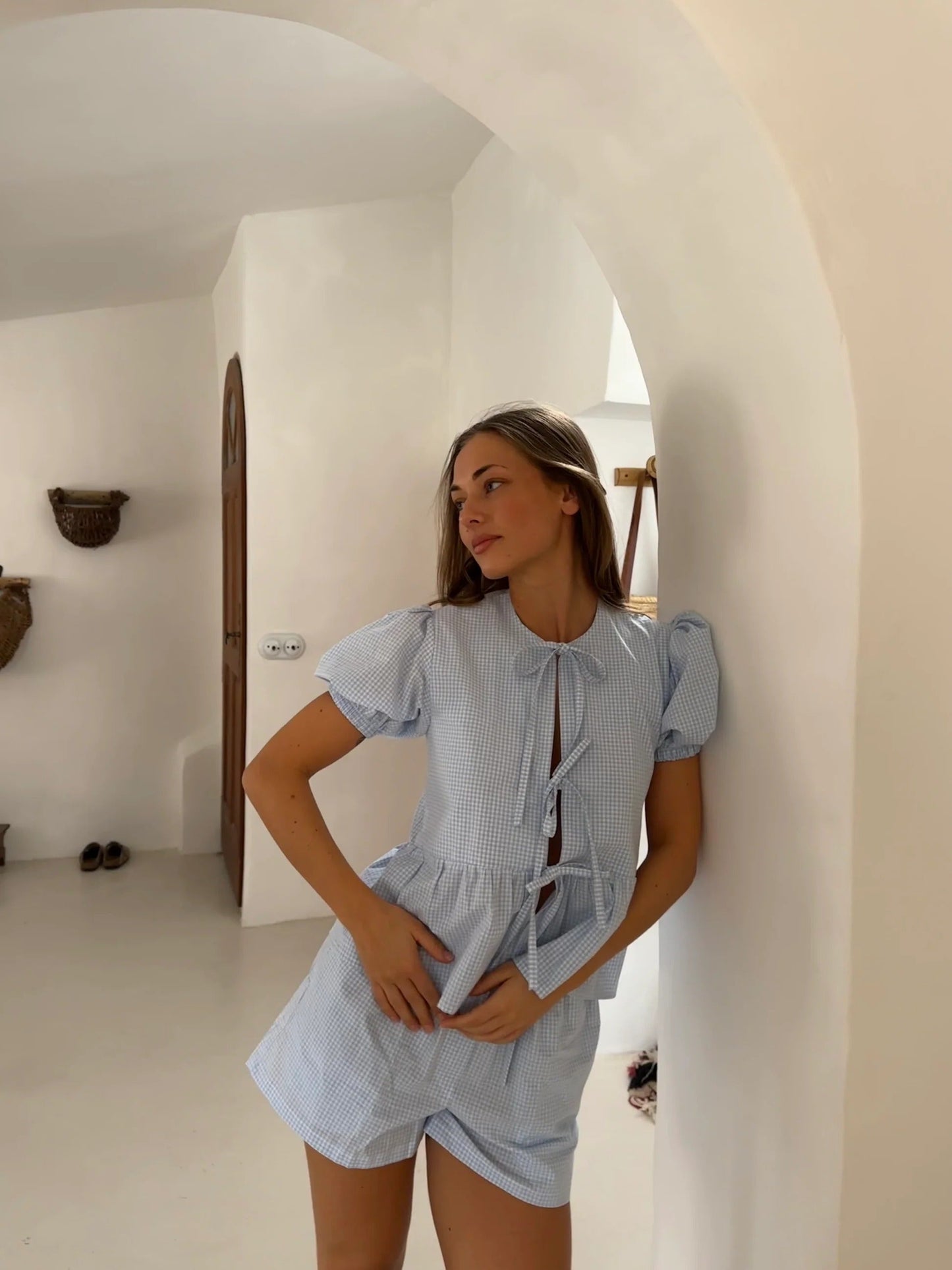 Peplum | Blouse short set
