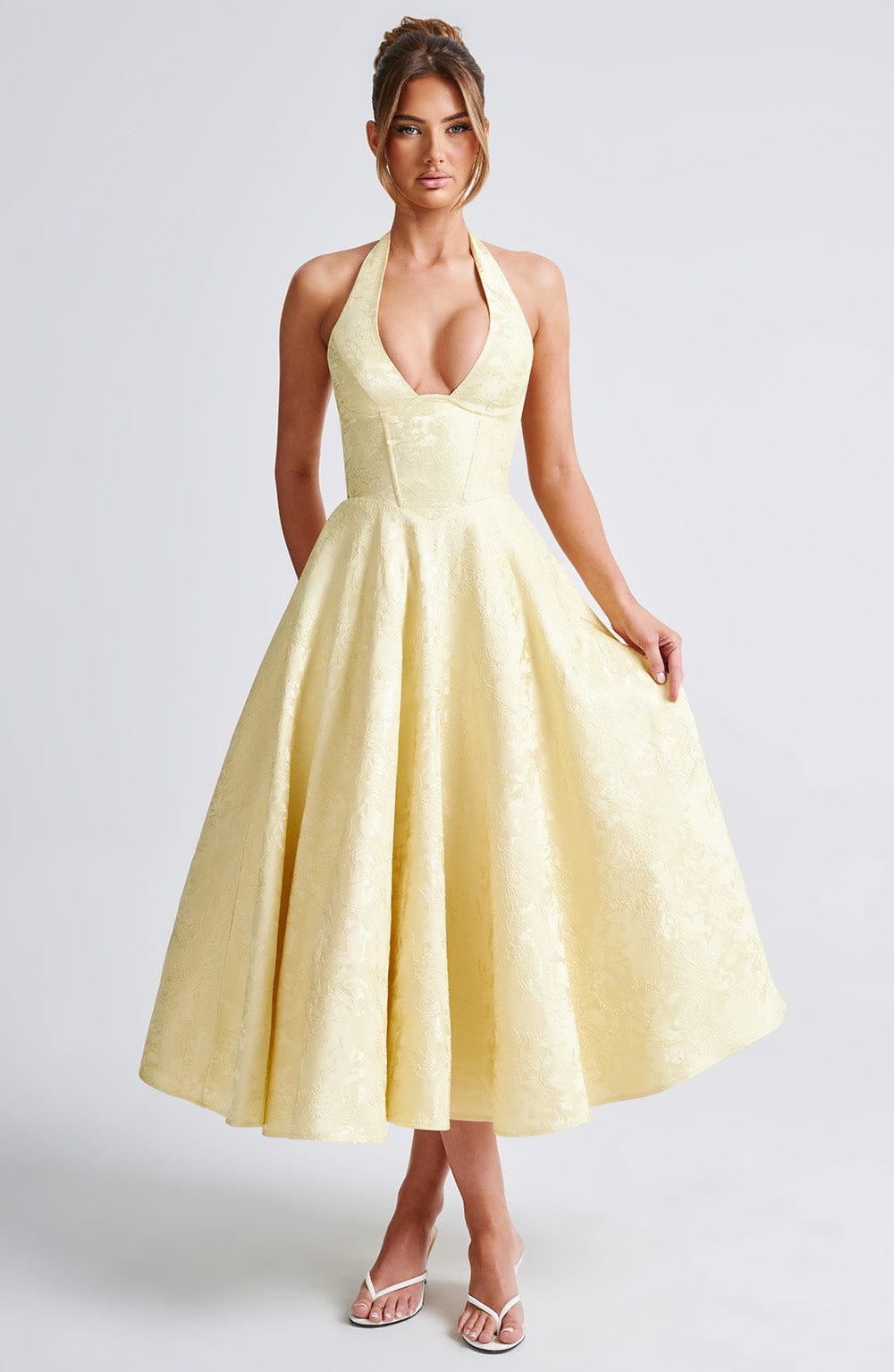 Esther™ I Midi-jurk Blush Elegance
