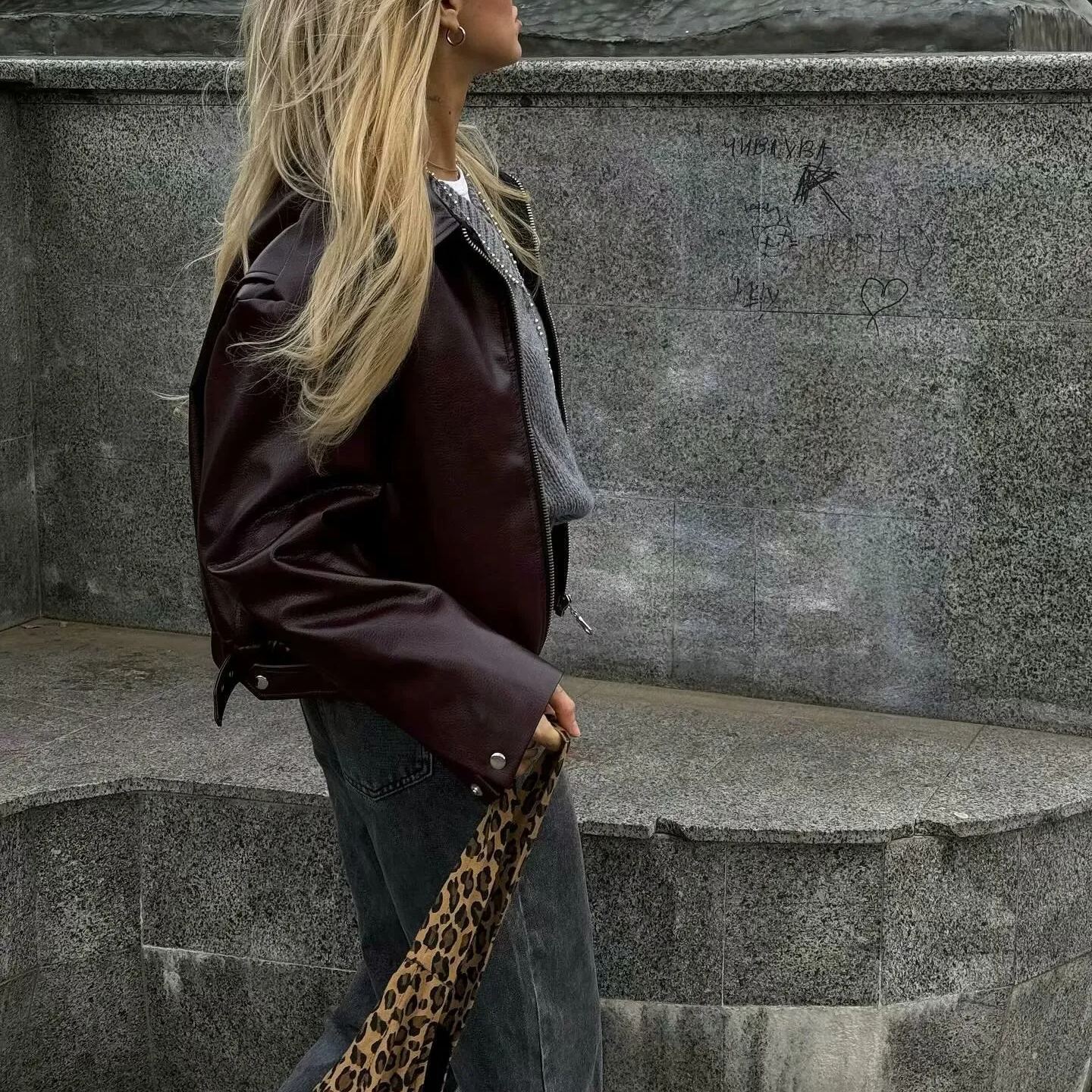 Vintage | Revers rits jas