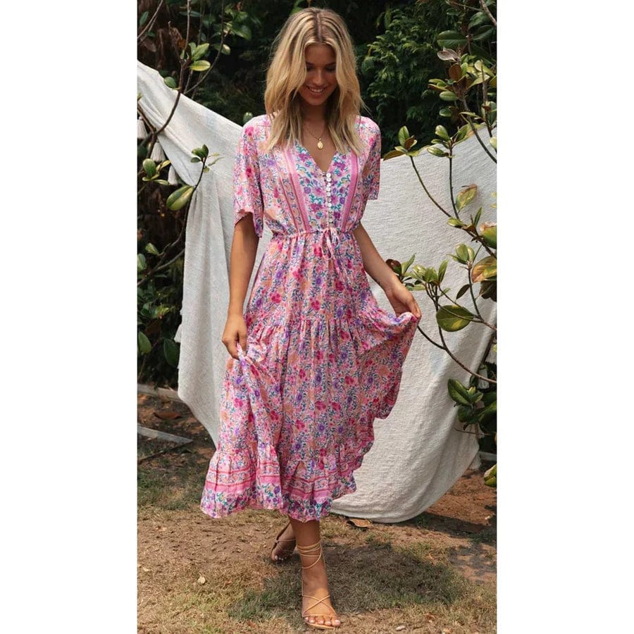 Juul™ | Landelijke Ibiza Style Jurk Lang