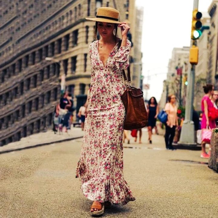 Ilse™ | Maxi Ibiza Style Bloemenjurk