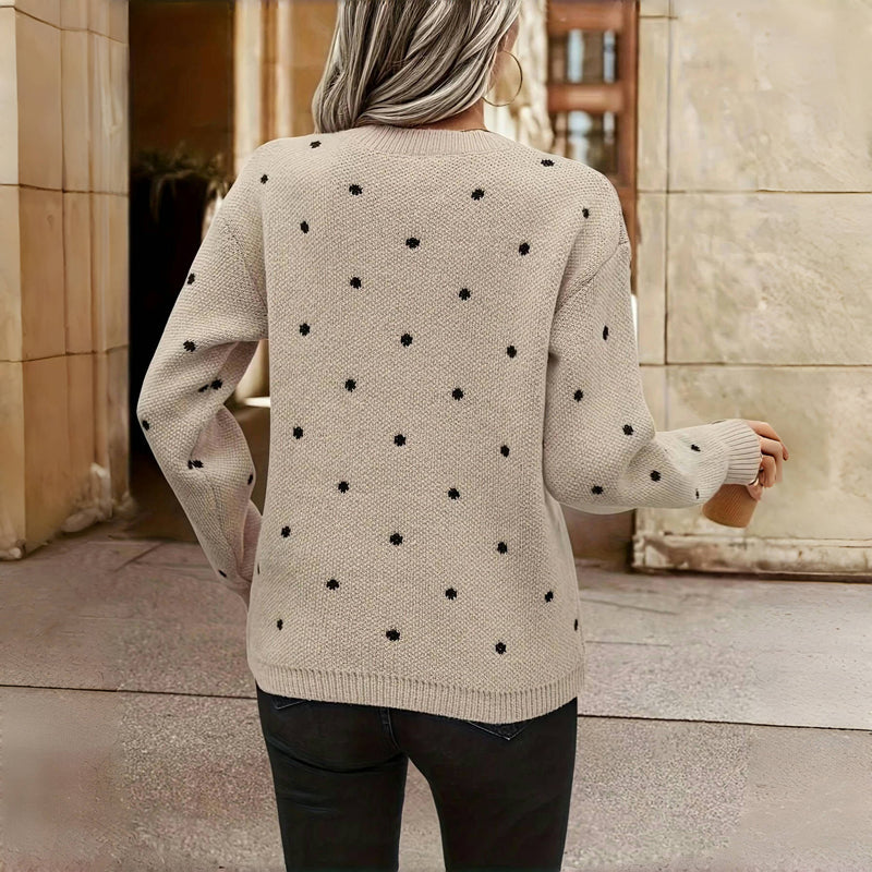 Ariane™ | Comfortabele Gebreide Stippen Trui