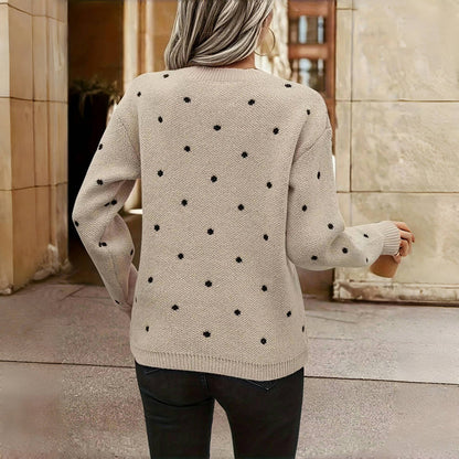 Ariane™ | Comfortabele Gebreide Stippen Trui