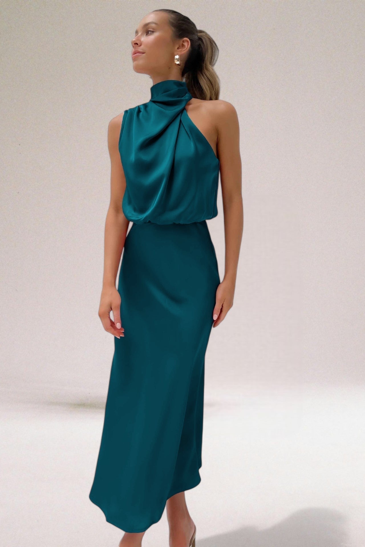 Flavia™ | Glamoureuze satijnen jurk