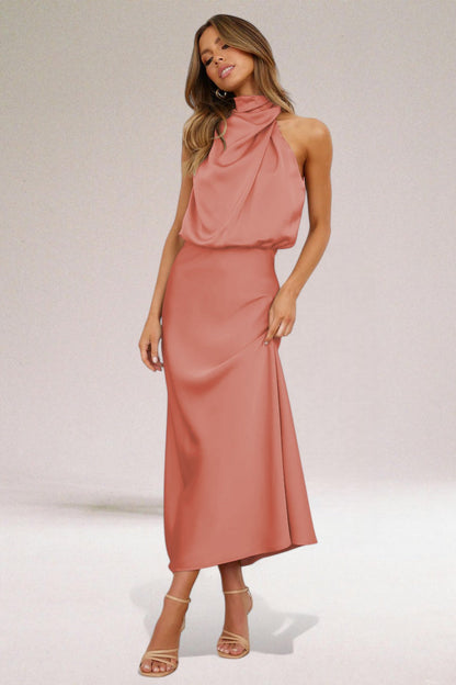 Flavia™ | Glamoureuze satijnen jurk