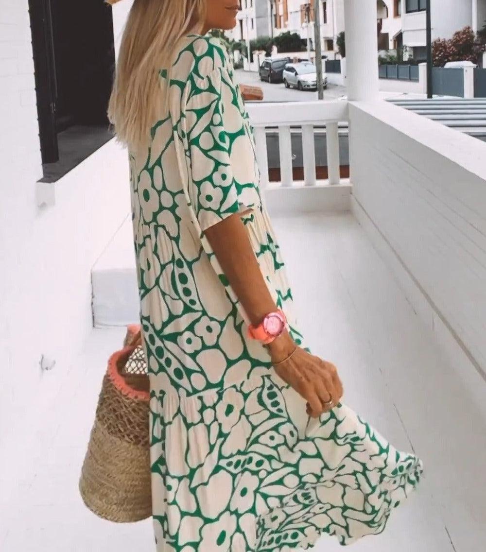 Maxi | Jurk met korte mouwen