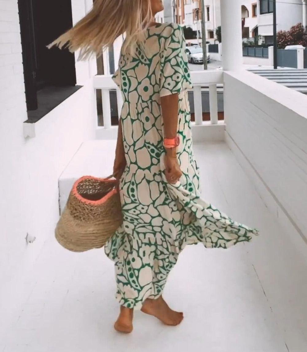 Maxi | Jurk met korte mouwen