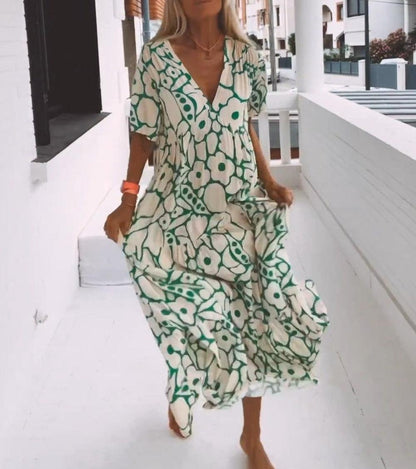 Maxi | Jurk met korte mouwen
