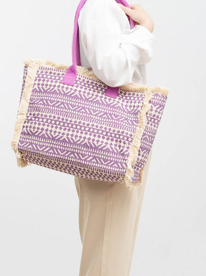 FINOU – Bedrukte Canvas Tas | Retro, Ruim & Kleurrijk