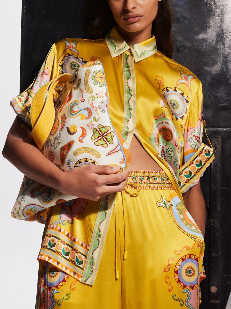 Satijnen unieke oversized tweedelige set