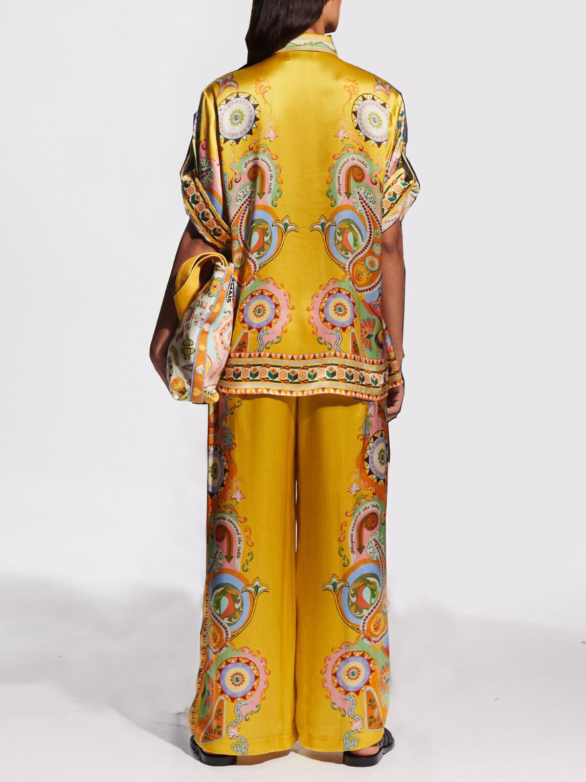Satijnen unieke oversized tweedelige set