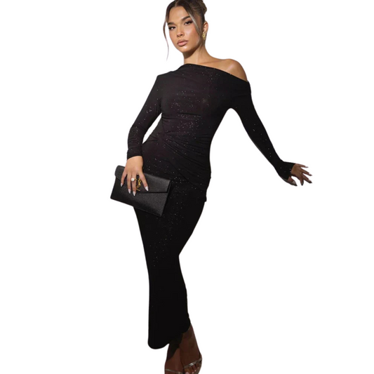Ornella | Glinsterende Maxi Jurk