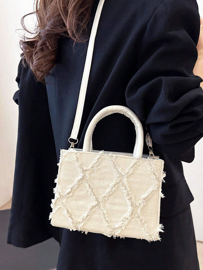 ARLYNE | PU Avondtas met Diamantstructuur & Afneembare Schouderband