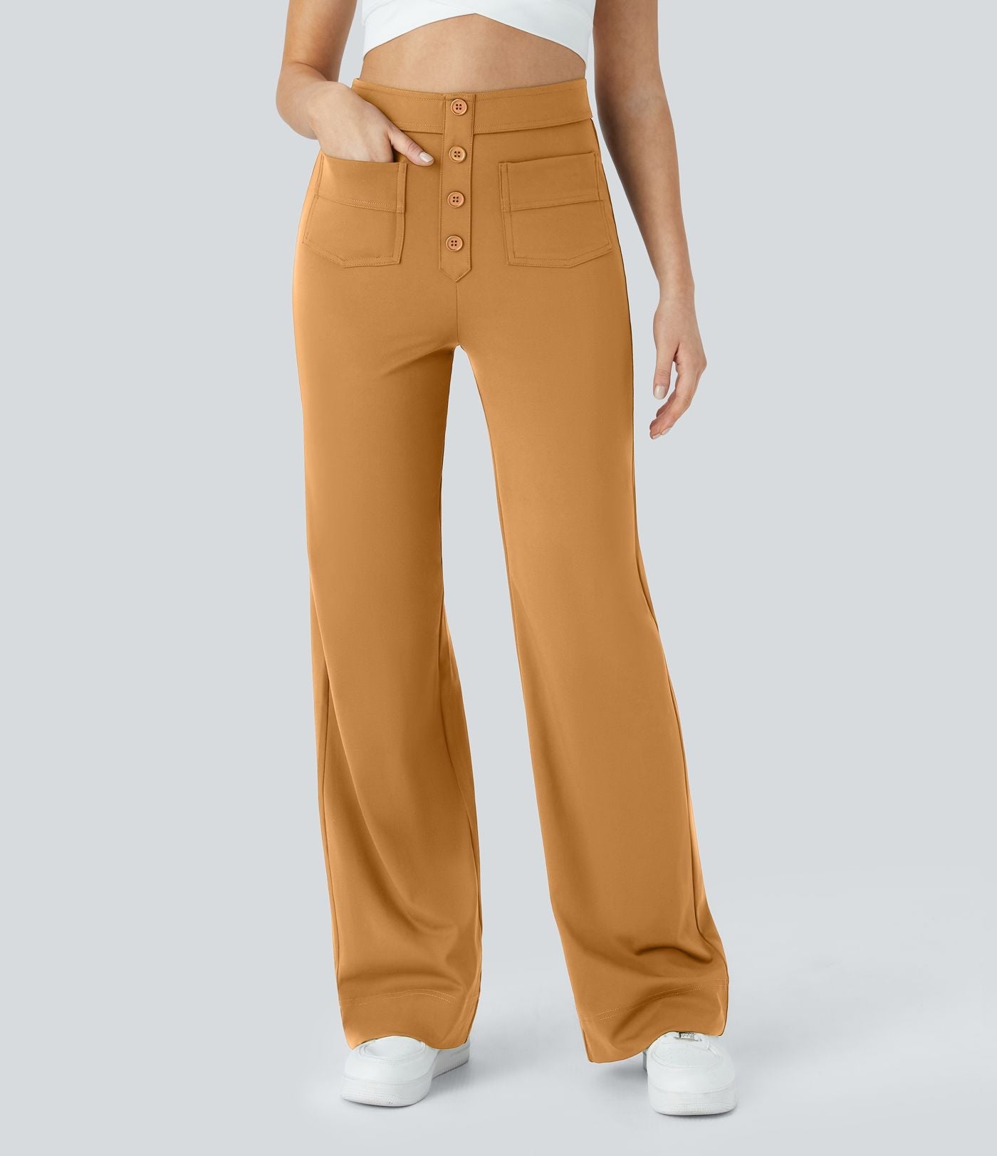 Jade | Elastische broek met hoge Taille