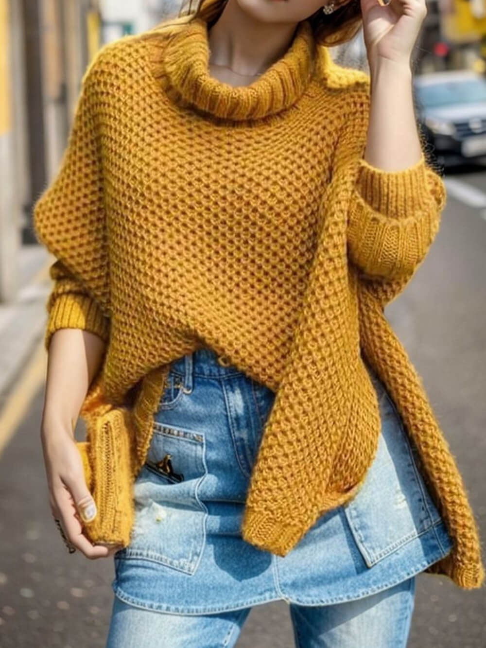 Dolman | Solide trui met coltrui