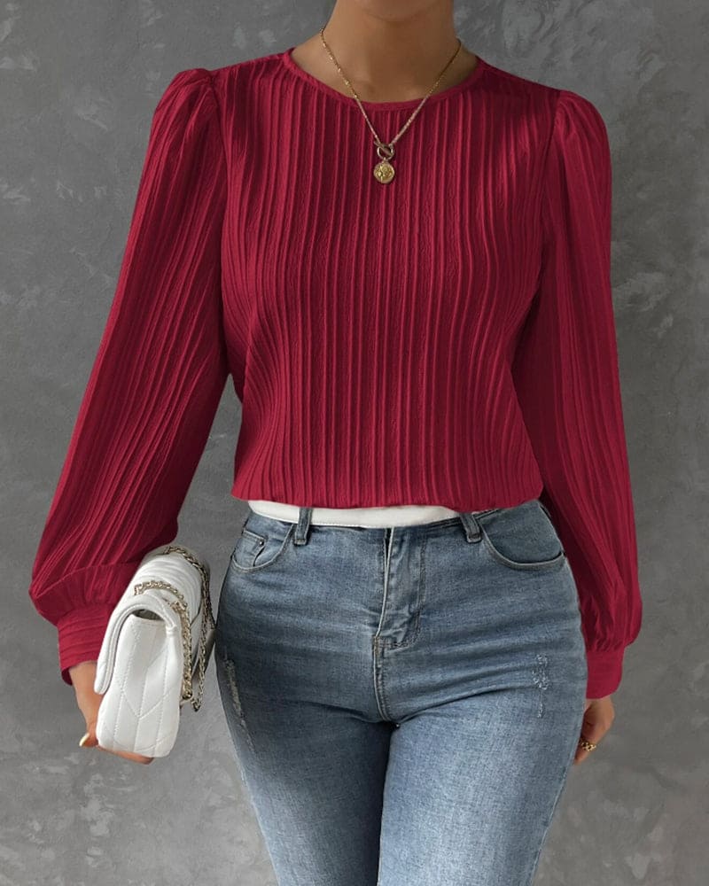 By Olivia | Dames Blouse met Lantaarnmouwen