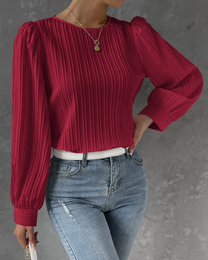 By Olivia | Dames Blouse met Lantaarnmouwen