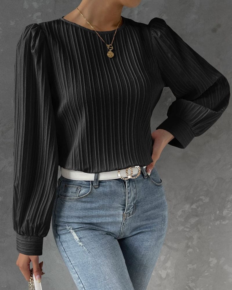By Olivia | Dames Blouse met Lantaarnmouwen