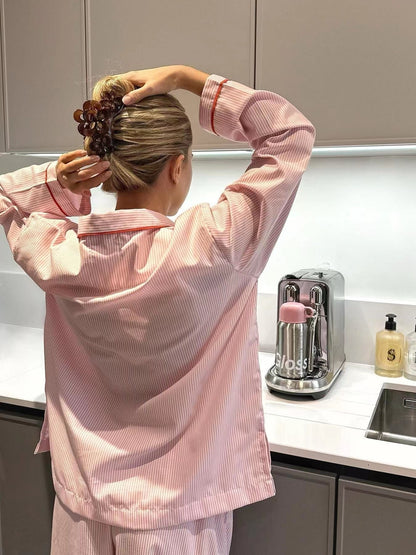 Girl Love pyjama in roze strepen