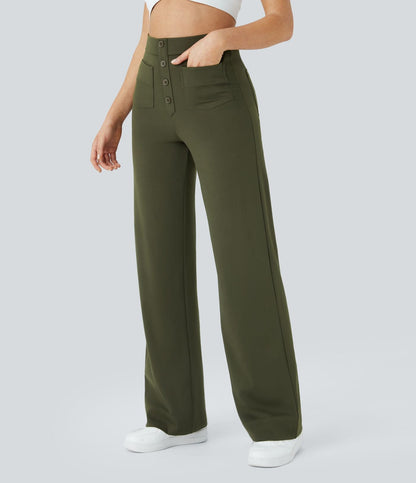 Jade | Elastische broek met hoge Taille