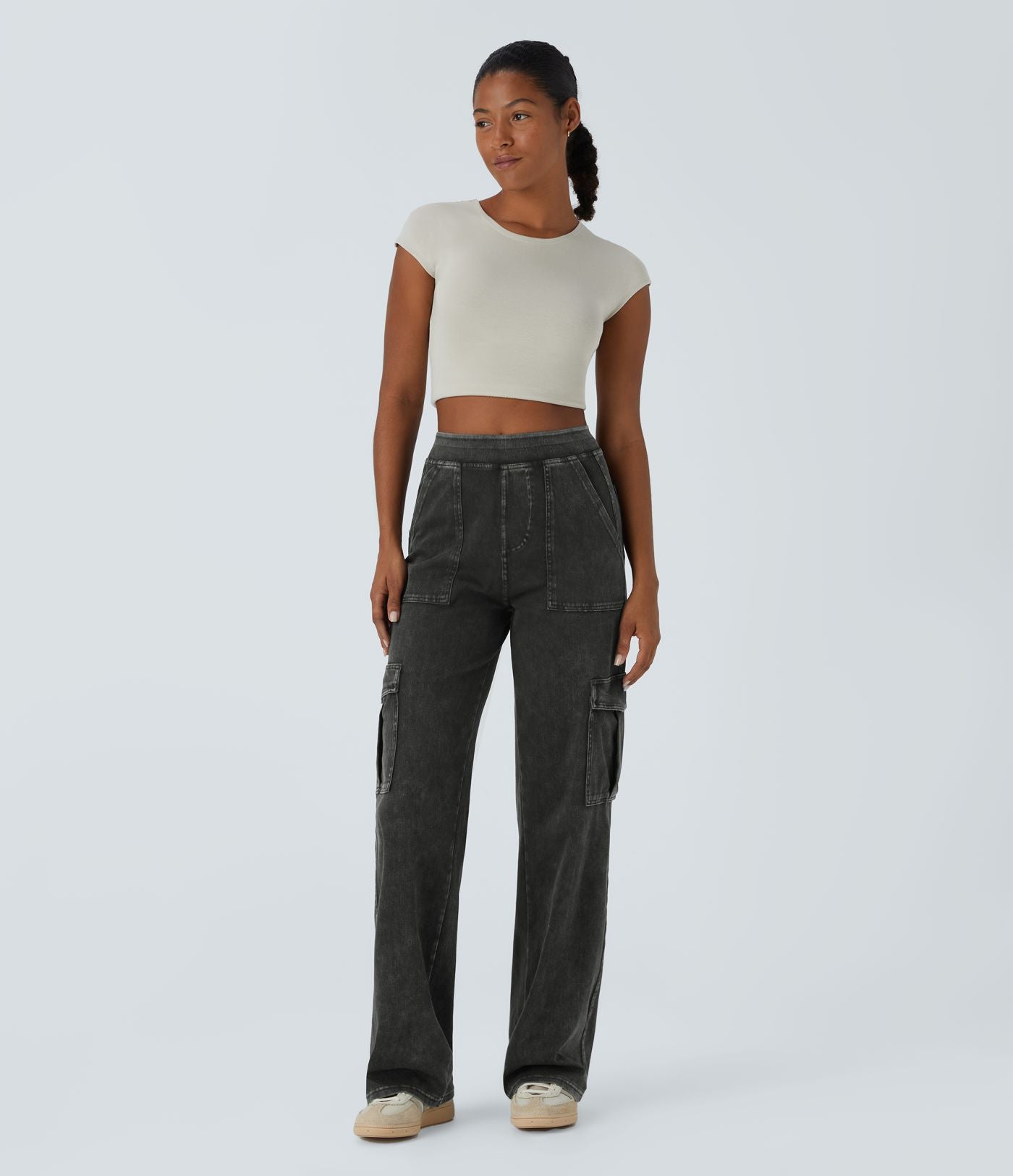 Mandy | Stretchy Cargo Jeans