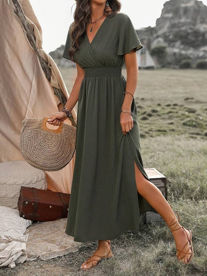 Marloes™ | Vederlichte Boho Zomerjurk met Korte Mouwen
