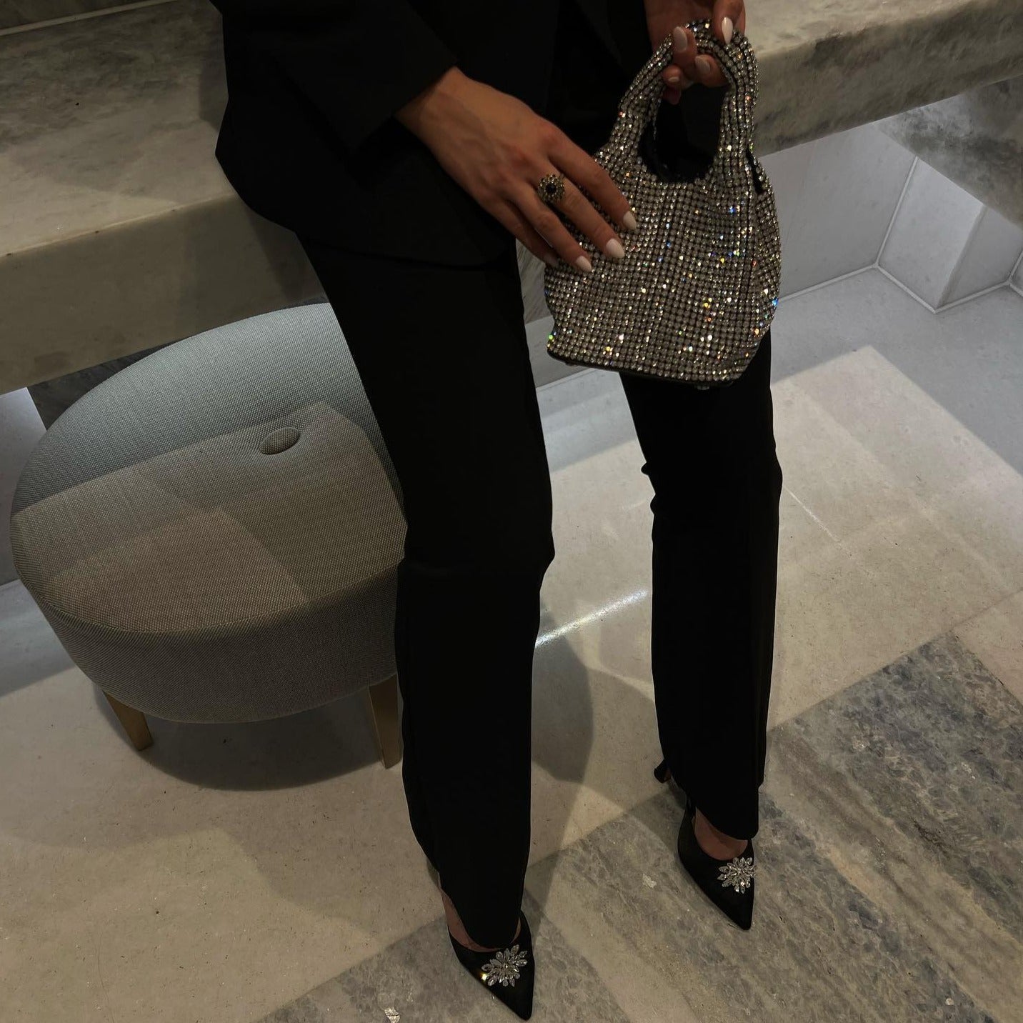 MIRELA | Glamoureuze Mini Handtas met Strass