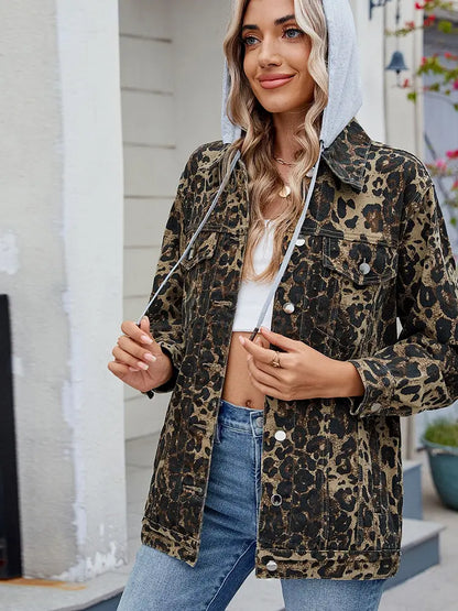 Loose | Hooded Denim Jacket Top
