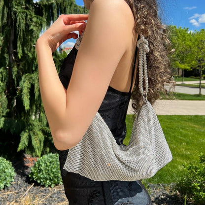 SOPHIA | Luxe Glanzende Tas met Kettingdetail