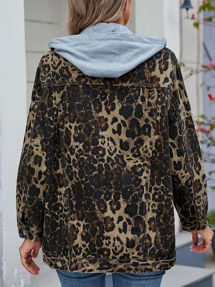 Loose | Hooded Denim Jacket Top