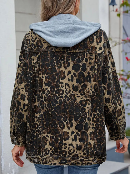 Loose | Hooded Denim Jacket Top