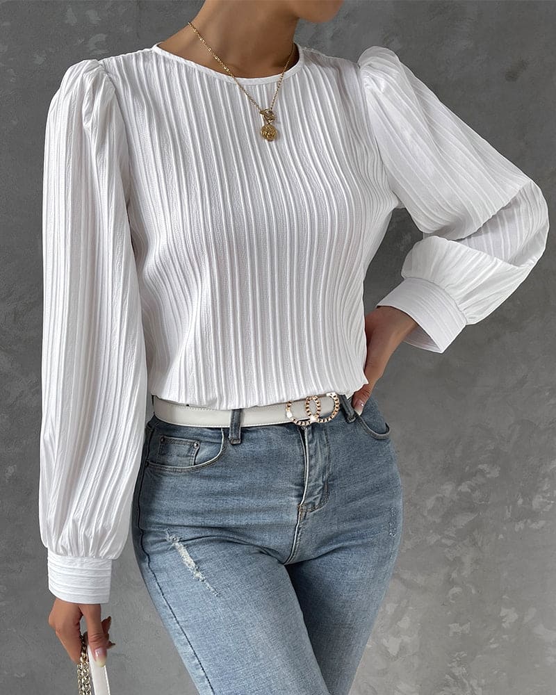 By Olivia | Dames Blouse met Lantaarnmouwen
