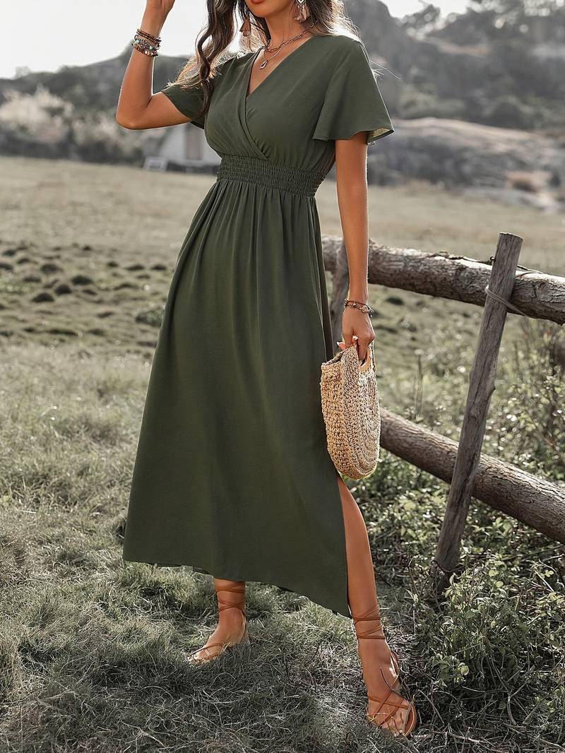 Marloes™ | Vederlichte Boho Zomerjurk met Korte Mouwen