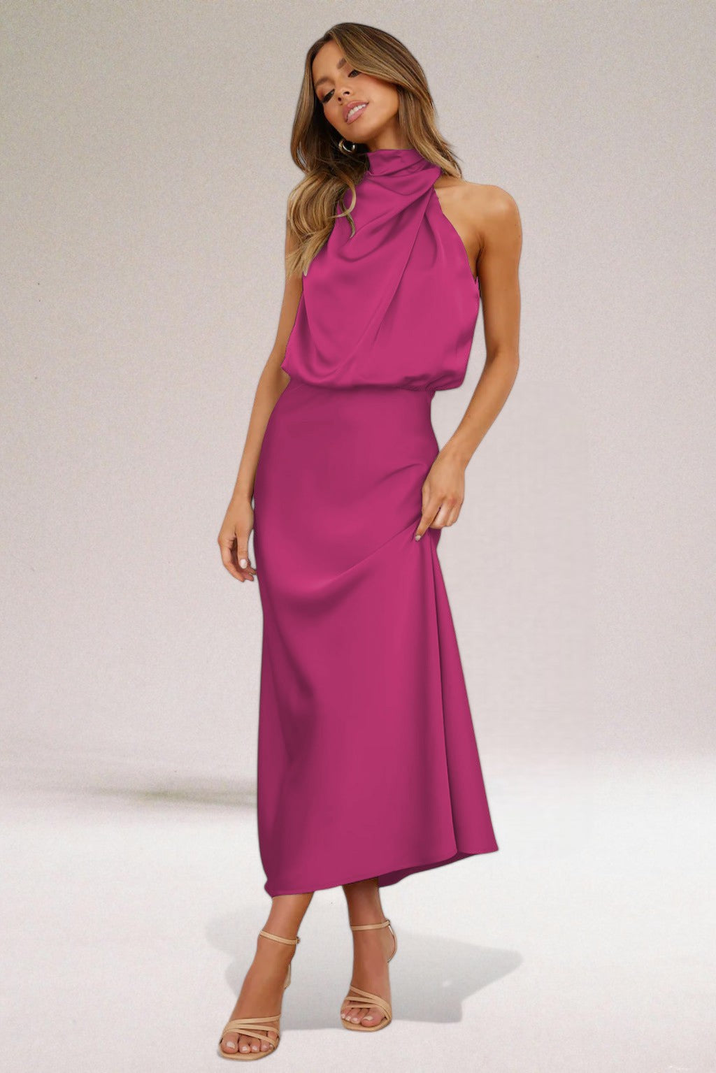 Flavia™ | Glamoureuze satijnen jurk