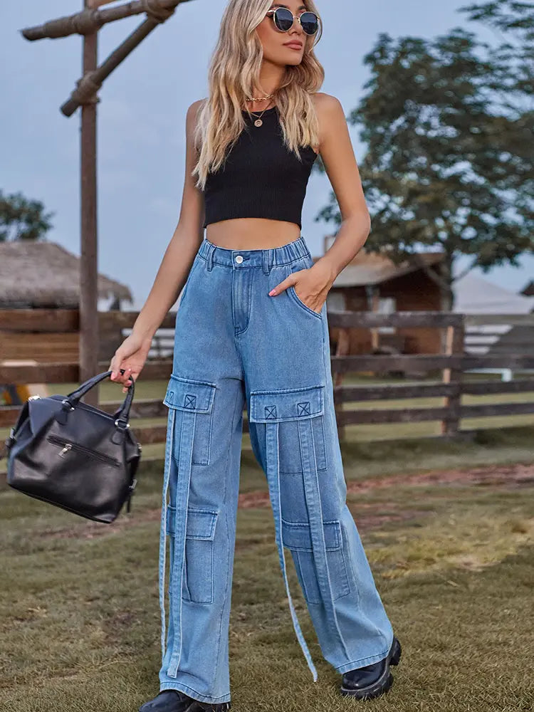 Vinta | Denim Cargo Broek