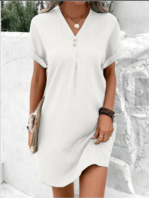 Nova™ | Casual Zomerjurk met Knoopjes