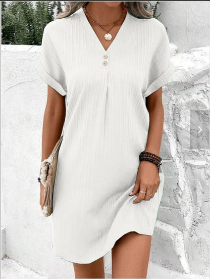 Nova™ | Casual Zomerjurk met Knoopjes