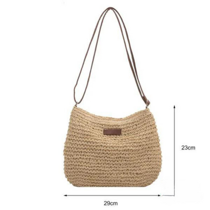 GRETI | Gevlochten crossbody tas van papyrus – stijlvol, compact en functioneel