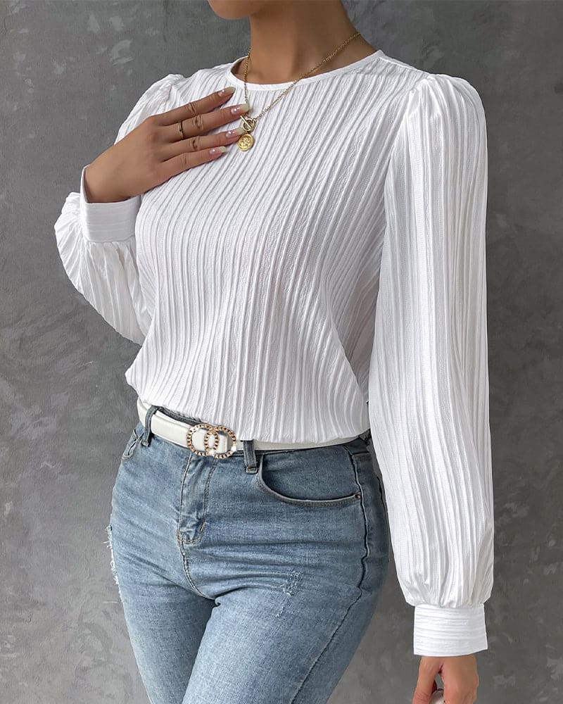 By Olivia | Dames Blouse met Lantaarnmouwen