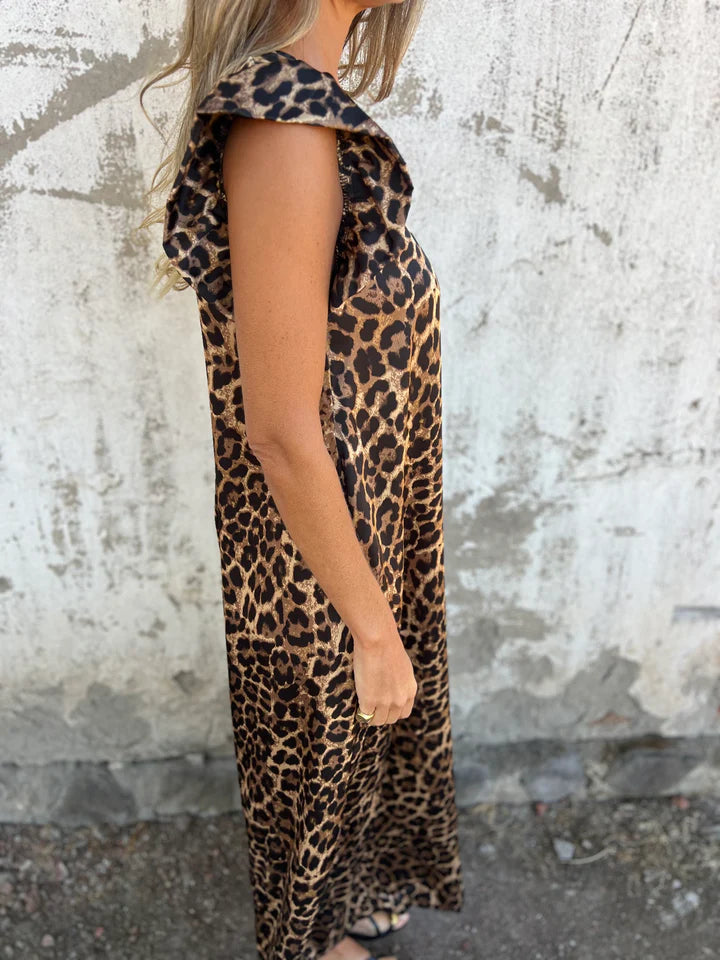 Leopardprint | V-hals jurk