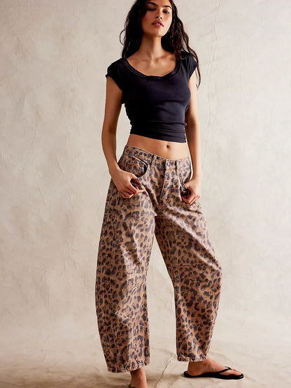 Noa | Luipaard jeans
