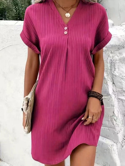 Nova™ | Casual Zomerjurk met Knoopjes