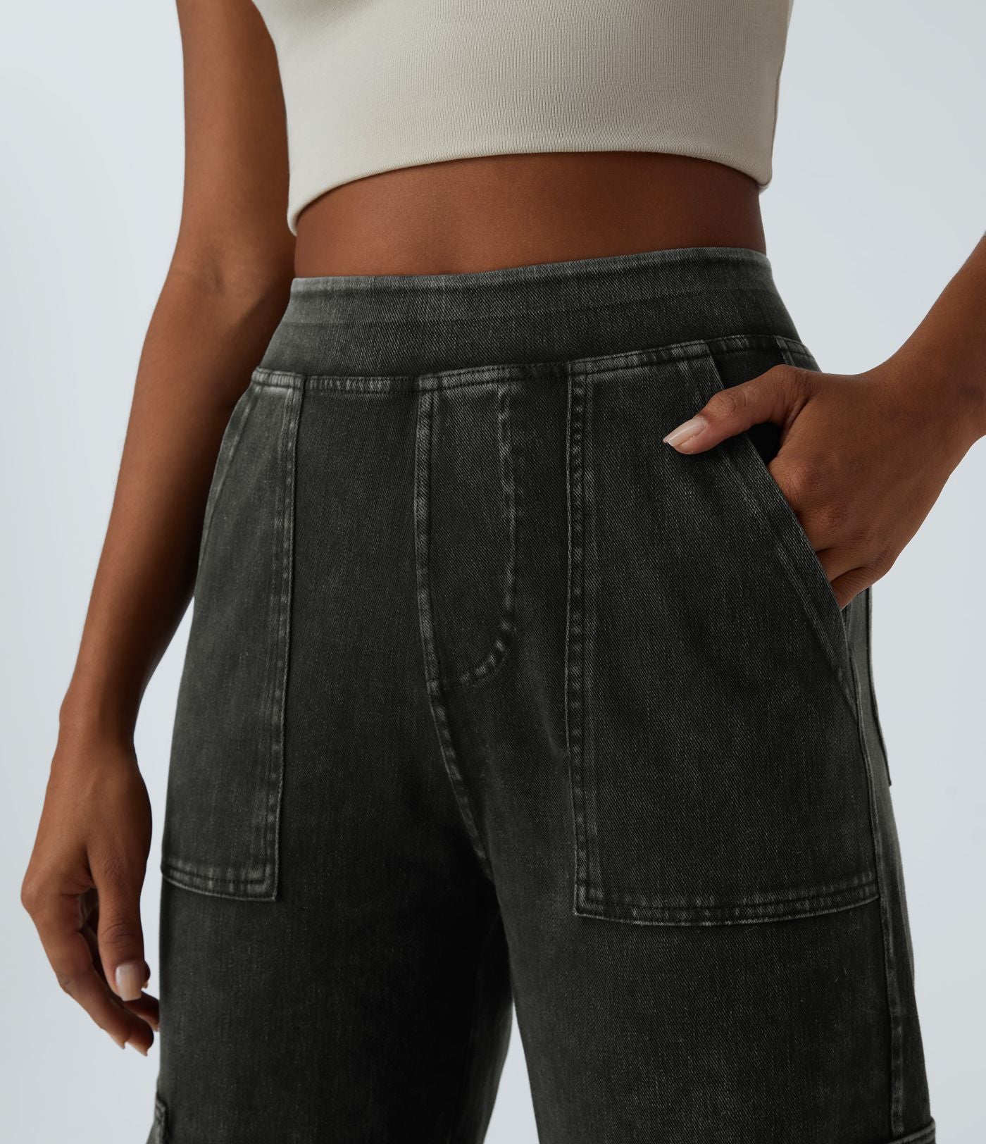 Mandy | Stretchy Cargo Jeans